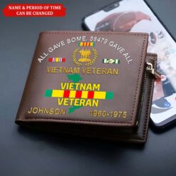 Alternative view of Custom Name Vietnam Veteran Men's Leather Wallet UKTO4020402