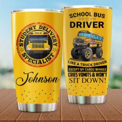 Personalized School Bus Driver Tumbler VHOO4110704