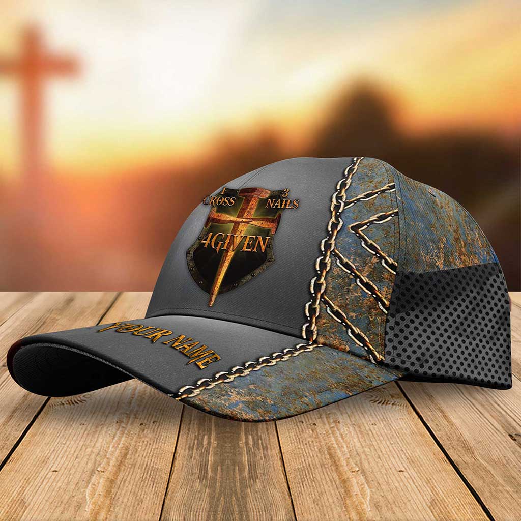 Custom Jesus Forgiven Classic Cap Personalized Name All Over Print QDTZ4050702 - Image 2