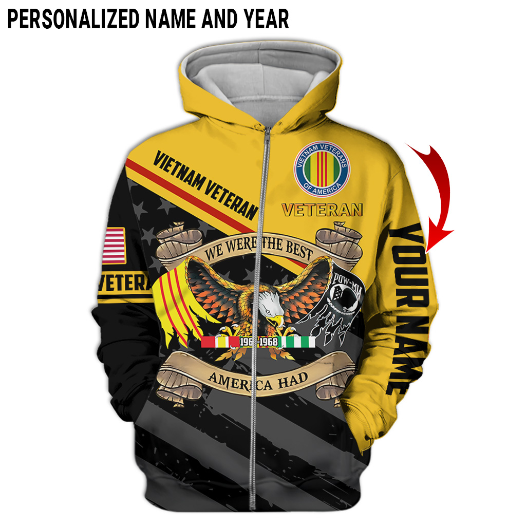 Vietnam Veteran Zip Hoodie, Gift For Vietnam Veteran QDKH4030801