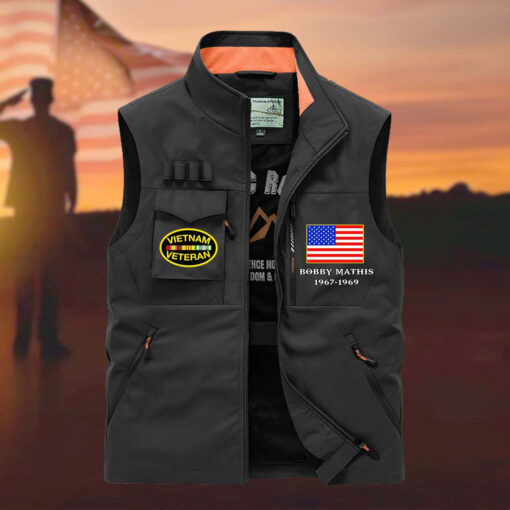 Personalized Vietnam Veterans Multi-Pocket Vest, Gifts For Vietnam Veterans QDLT4190904 - Image 6