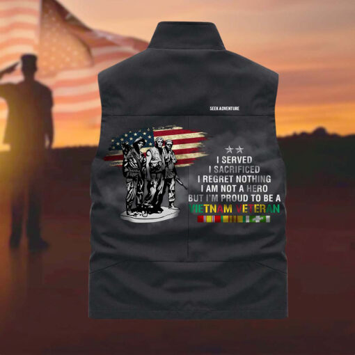 Personalized Vietnam Veterans Multi-Pocket Vest, Gifts For Vietnam Veterans QDLT4190904 - Image 7