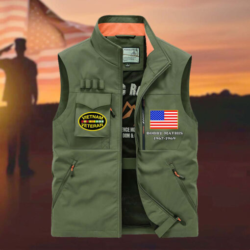 Personalized Vietnam Veterans Multi-Pocket Vest, Gifts For Vietnam Veterans QDLT4190904 - Image 8