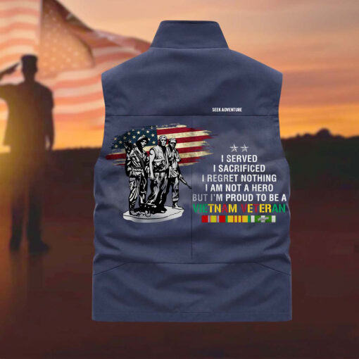 Personalized Vietnam Veterans Multi-Pocket Vest, Gifts For Vietnam Veterans QDLT4190904 - Image 5