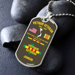 Personalized Name Vietnam Veteran Dog Tag, Gift For Veterans UKPY5070306