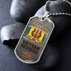 Personalized Name Vietnam Veteran Dog Tag, Gift For Veterans UKPY5070307