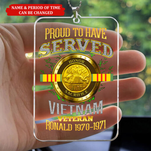 Personalized Vietnam Veteran Rear View Mirror Accessory QFNT5210307