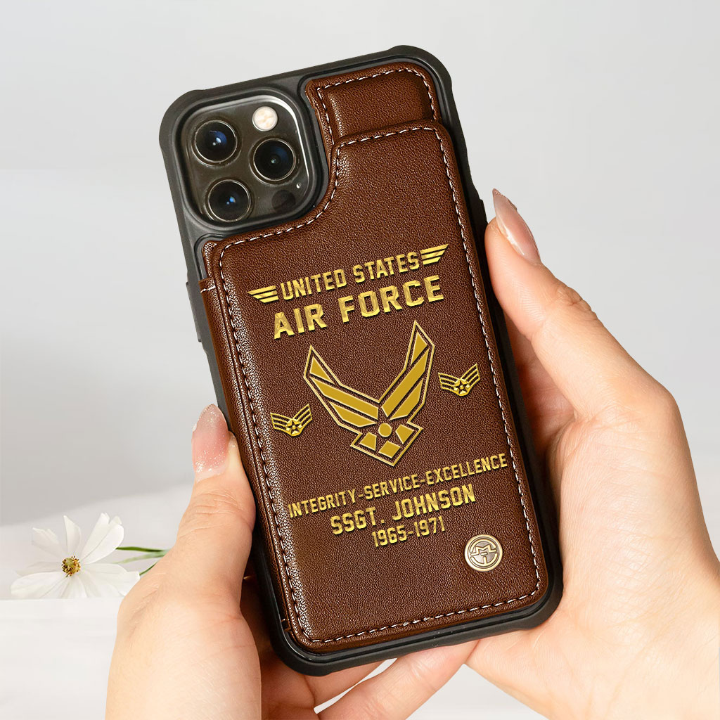 Personalized US Air Force Leather Flip Wallet Phone Case UKTZ5070306 - Image 2