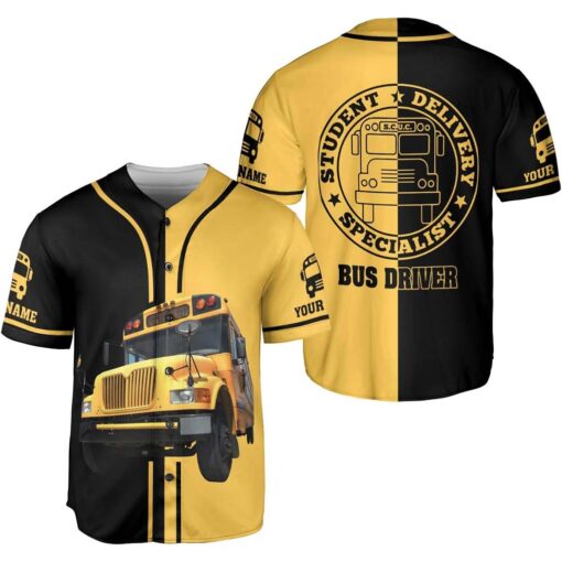 Personalized School Bus Driver Baseball Jersey NPND5260408 - Image 2