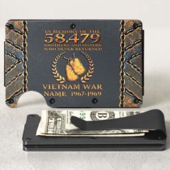 Personalized Vietnam Veteran Metal Card Holder, Metal Wallet QFHM5290401
