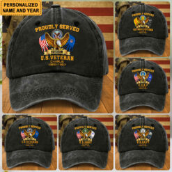 Custom Veteran  Distressed Washed Cotton Vietnam Veteran Printed Hat UKTO5090401