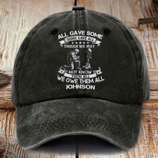 Personalized Us Veteran Distressed Washed Cotton Printed Hat MQHM5230505