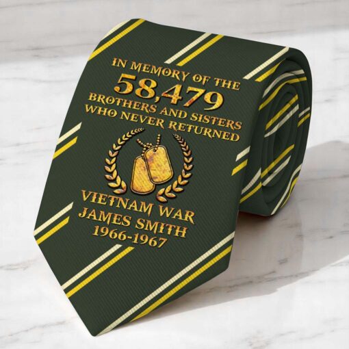 Personalized Vietnam Veteran Tie QFTD5230505 - Image 3