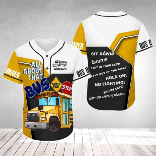 Personalized School Bus Driver Baseball Jersey NPND5260505 - Image 2