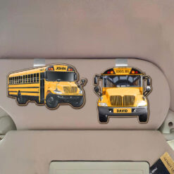 Personalized School Bus Driver Car Visor Clip NPND5280503