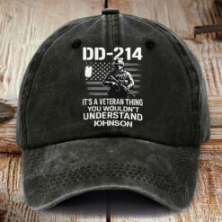 Personalized Us Veteran Distressed Washed Cotton Printed Hat MQHM5230503
