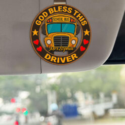 Personalized School Bus Driver Car Visor Clip NPTZ5160501