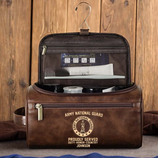 Personalized Veteran Leather Toiletry Bag, Storage Bag QFND5130502 - Image 3