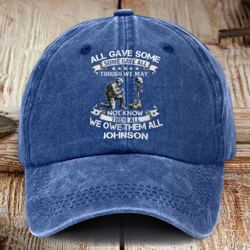 Personalized Us Veteran Distressed Washed Cotton Printed Hat MQHM5230505 - Image 3