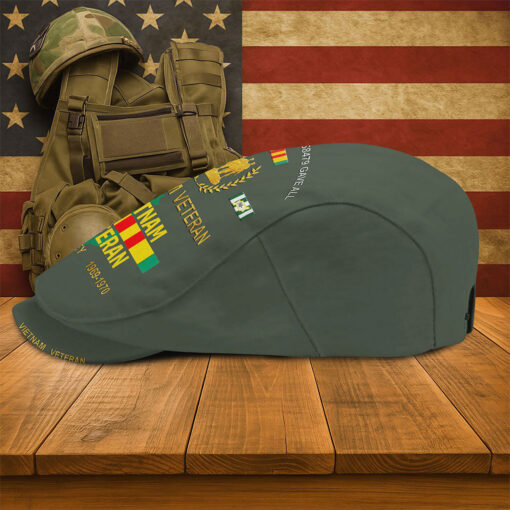 Personalized Vietnam Veteran Flat Cap, Custom Vietnam Veteran Jeff Cap QFTO5150503 - Image 6