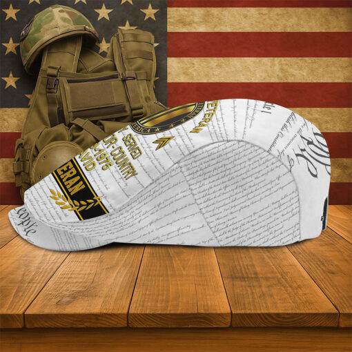 Personalized Vietnam Veteran Flat Cap, Custom Vietnam Veteran Jeff Cap QFTO5160501 - Image 4