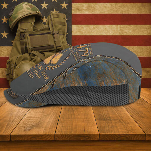 Personalized Vietnam Veteran Flat Cap, Custom Vietnam Veteran Jeff Cap QFTO5160503 - Image 4
