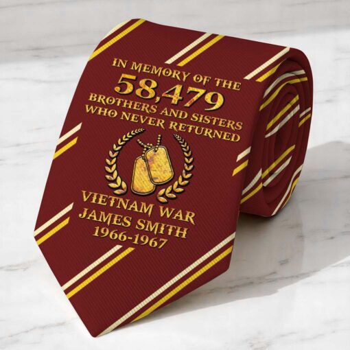 Personalized Vietnam Veteran Tie QFTD5230505