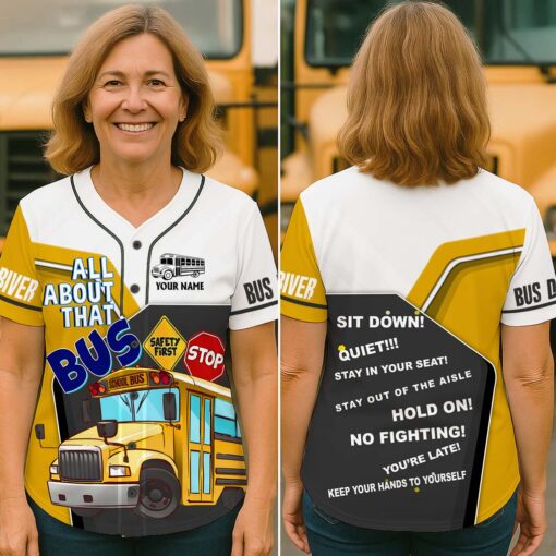 Personalized School Bus Driver Baseball Jersey NPND5260505
