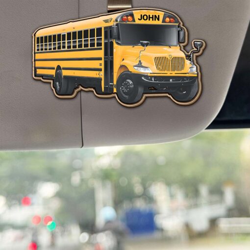 Personalized School Bus Driver Car Visor Clip NPND5280503 - Image 3