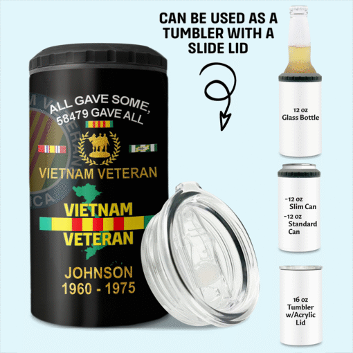 Personalized Vietnam Veteran Can Cooler Tumbler UKNT5130501 - Image 3