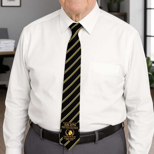 Personalized Vietnam Veteran Tie QFTD5230505 - Image 4