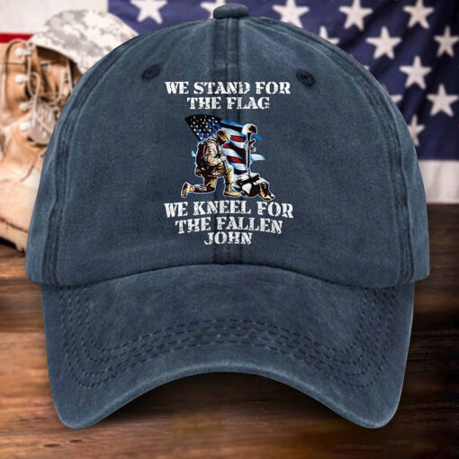 Personalized Us Veteran Distressed Washed Cotton Printed Hat, Gift for Veterans MQPY5120503 - Image 2