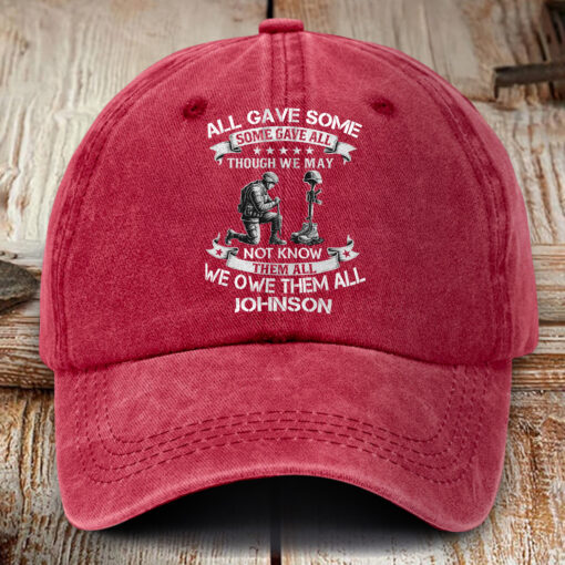 Personalized Us Veteran Distressed Washed Cotton Printed Hat MQHM5230505 - Image 7