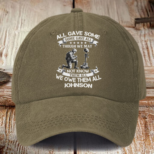 Personalized Us Veteran Distressed Washed Cotton Printed Hat MQHM5230505 - Image 5
