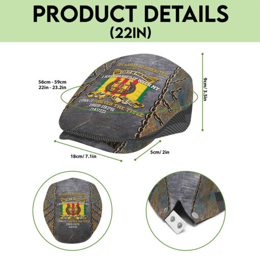 Personalized Vietnam Veteran Flat Cap, Custom Vietnam Veteran Jeff Cap QFTO5150501 - Image 6