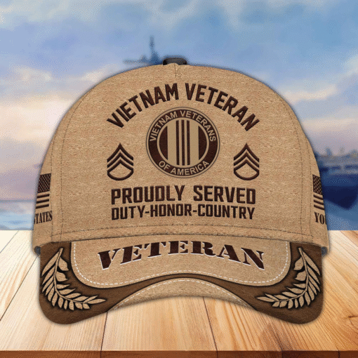 Custom Vietnam Veteran Baseball Cap, Father's Day Gift, Veterans Day MQHA5060501