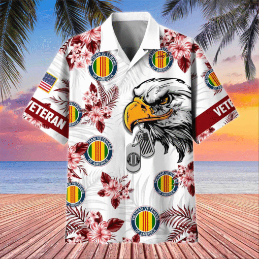 Premium Vietnam Veterans Hawaiian Shirt, Gifts For US Veterans, Gifts On Memorial Day, Father's Day MQNT5280552 - Image 2