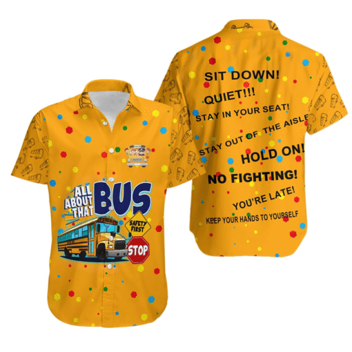 School Bus Driver Hawaiian Shirt and Shorts Set – Fun Summer Outfit MQTD5290550 - Image 3