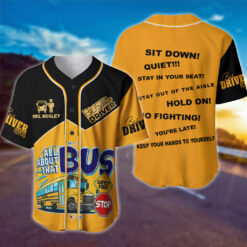 Custom School Bus Driver Jersey, Baseball Shirt Gift for Bus Drivers MQNT5210504