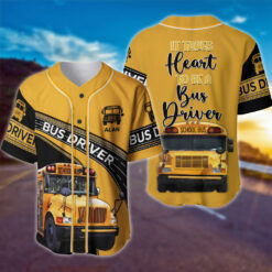 Custom School Bus Driver Jersey, Baseball Shirt Gift for Bus Drivers MQNT5210302