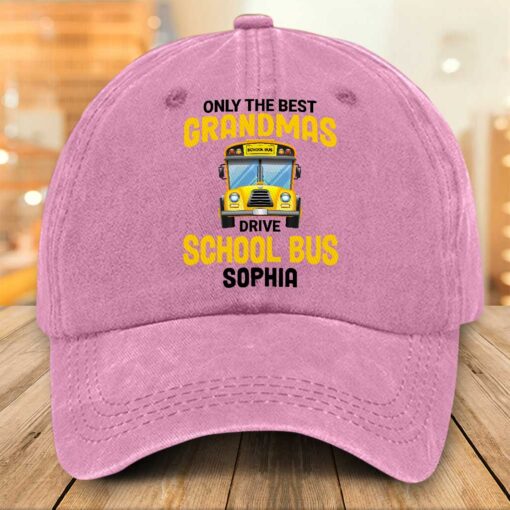 Custom Grandma School Bus Driver Denim Hat THTZ5210605 - Image 2