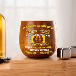 Personalized Vietnam Veteran Wooden Bourbon Whiskey Mug QFTD5060603