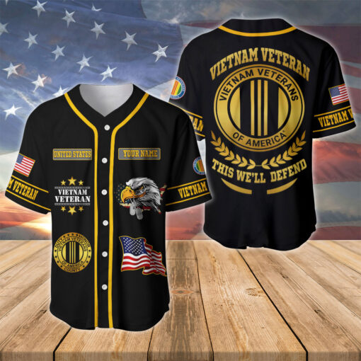 Personalized Vietnam Veteran Baseball Jersey MQTZ5270502