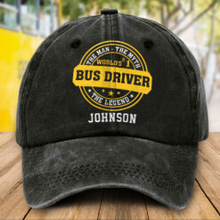 Custom Embroidered School Bus Driver Distressed Washed Cotton Printed Hat MQTO5300502