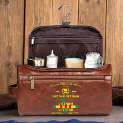 Personalized Vietnam Veteran Leather Toiletry Bag, Storage Bag QFTZ5030604