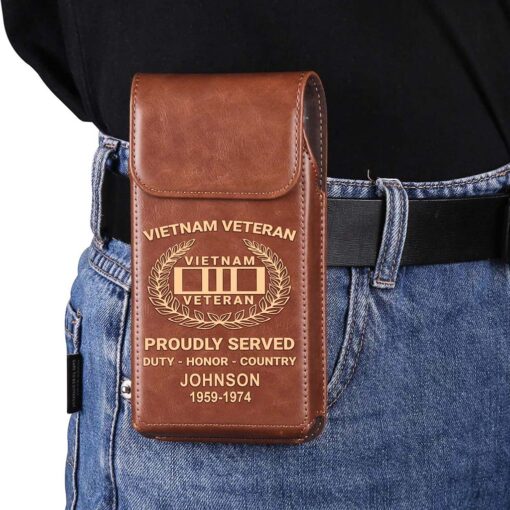 Personalized Vietnam Veteran Belt Clip Phone Holder QFHA5060603 - Image 4