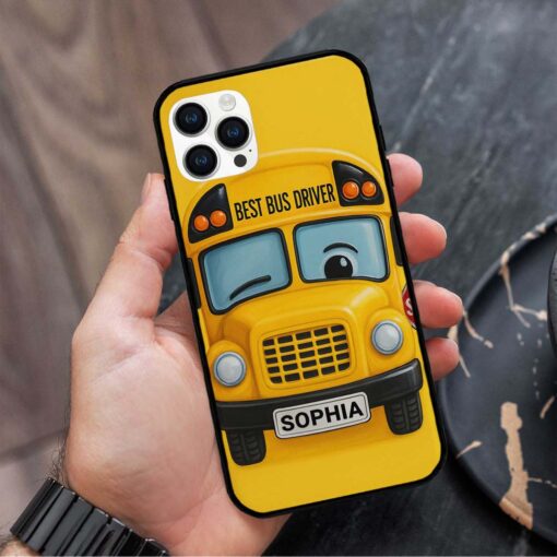Personalized School Bus Driver 2D Plat Phone Case QFHM5060302 - Image 2