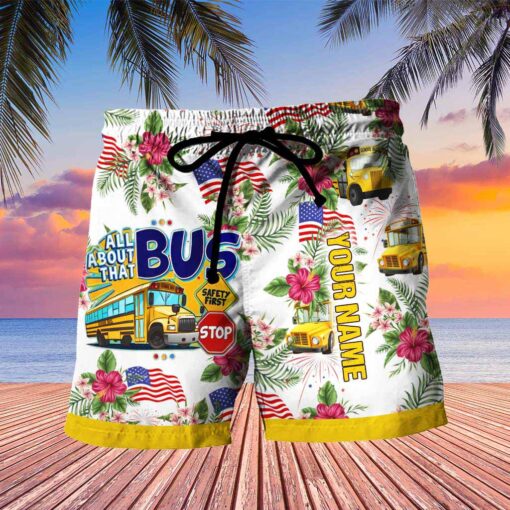 Personalized All About That School Bus Driver Hawaii Shirt UKND5090604 - Image 3
