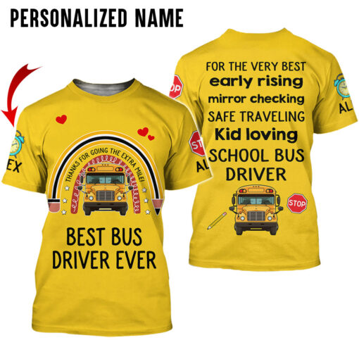 Custom School Bus Driver Jersey, Baseball Shirt Gift for Bus Drivers MQHA5300502 - Image 2