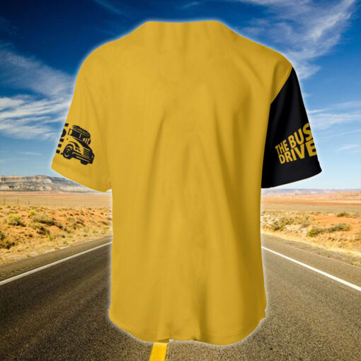 Custom School Bus Driver Jersey, Baseball Shirt Gift for Bus Drivers MQTO5300501 - Image 3